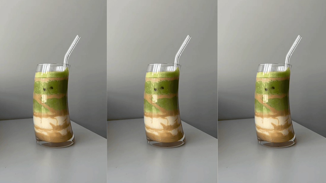 Matcha Kinder con crema de avellana