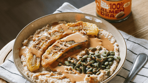 Gachas con crema de almendra