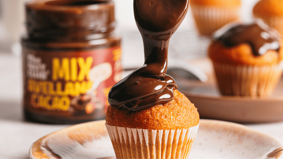 Madalenas con crema de avellana y cacao