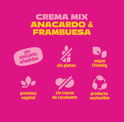 Crema de anacardo y frambuesa