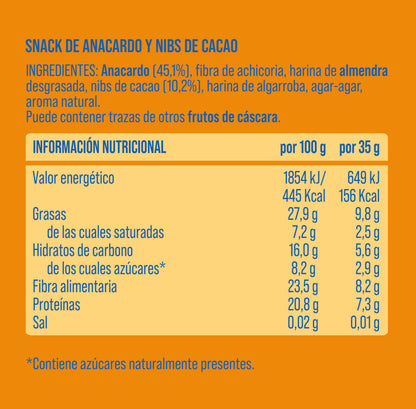 BITE anacardo y nibs de cacao